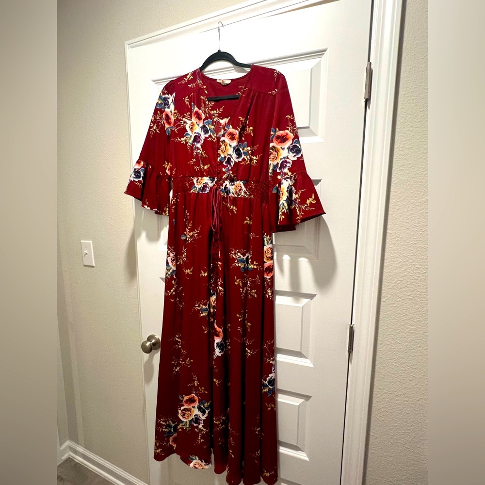 Modest floral maxi